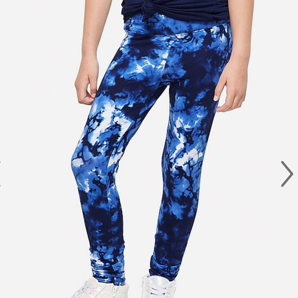 NWT JUSTICE Girls Size 10 12 DANCE Sport Stripe Lace-Up Leggings